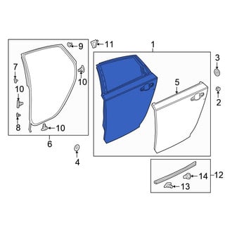Honda OE - Rear Left Door Shell