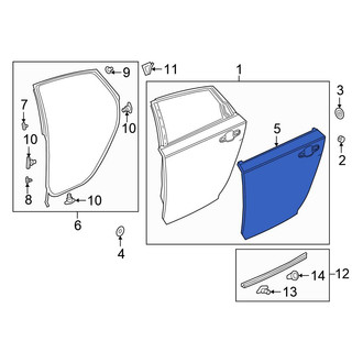 Honda OE - Rear Left Outer Door Outer Panel