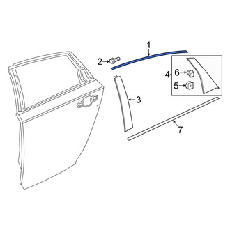 Honda OE - Rear Left Door Reveal Molding