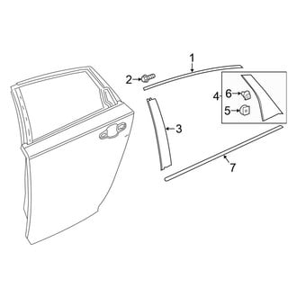 Honda OE - Rear Door - Exterior Trim