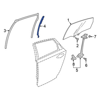 Honda OE - Rear Left Window Regulator Guide