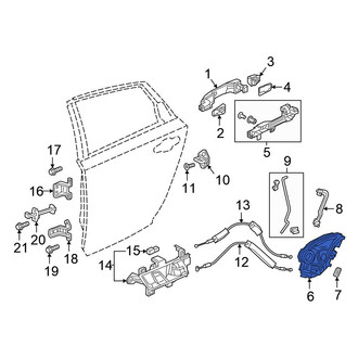 Honda OE - Rear Right Door Latch Assembly