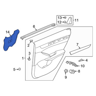 Honda OE - Front Left Door Water Deflector