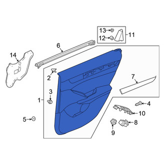Honda OE - Front Right Inner Door Interior Trim Panel