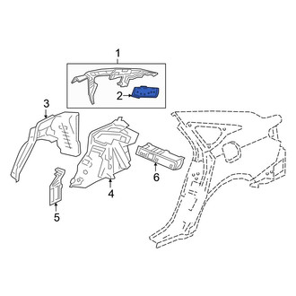 Honda OE - Rear Left Upper Quarter Panel Extension