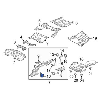 Honda OE - Rear Right Suspension Subframe Reinforcement Bracket