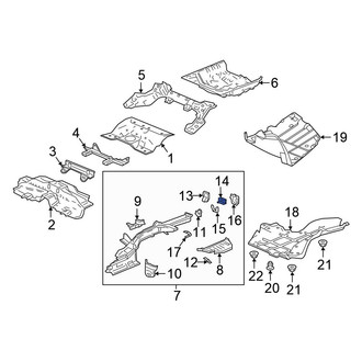 Honda OE - Rear Left Lower Frame Stiffener