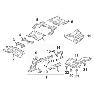 Honda OE - Rear Right Inner Bumper Impact Bar Bracket