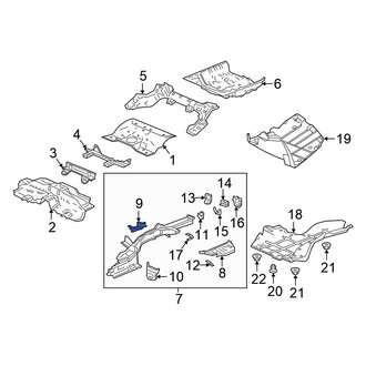 Honda OE - Rear Left Floor Pan Crossmember