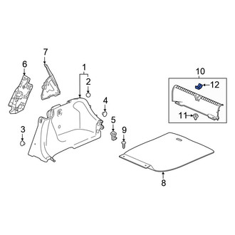 Honda OE - Trunk Trim Scuff Plate Cap