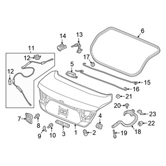 Honda OE - Trunk Lid - Lid & Components