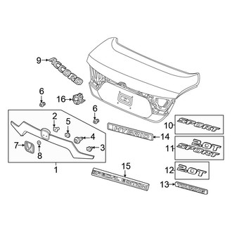 Honda OE - Trunk Lid - Exterior Trim
