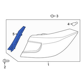 Honda OE - Rear Left Tail Light Cover