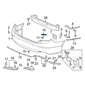 Honda OE - Rear Right Inner Bumper Cover Bracket