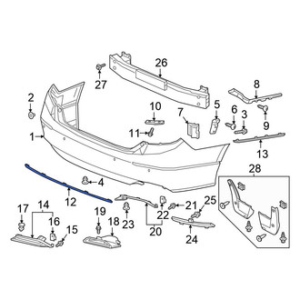 Honda OE - Rear Center Bumper Trim