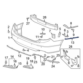 Honda OE - Rear Right Upper Bumper Trim
