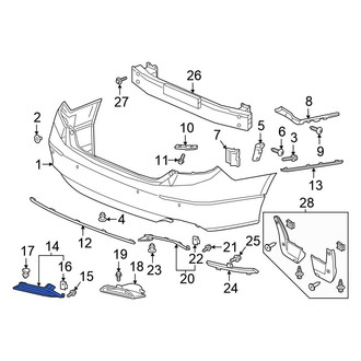 Honda OE - Front Upper Bumper Cover Spacer Panel