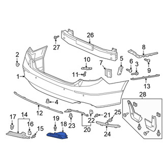 Honda OE - Rear Left Bumper Cover Heat Shield