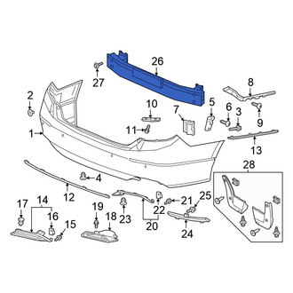 Honda OE - Rear Bumper Impact Bar