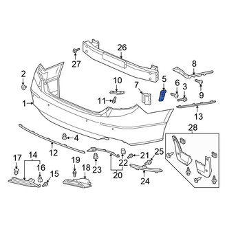 Honda OE - Rear Left Bumper Protection Pad