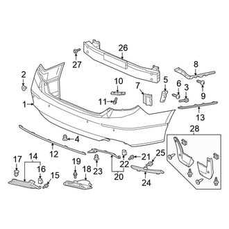 Honda OE - Rear Bumper - Bumper & Components