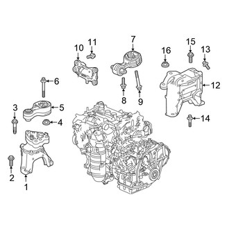 Honda OE - Engine / Transaxle - Engine & Transmission Mounting (FULL HYBRID EV-GAS (FHEV))