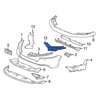 Honda OE - Front Right Upper Bumper Trim