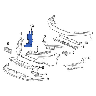Honda OE - Front Left Radiator Support Air Duct