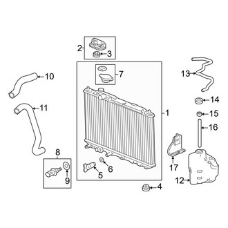 Honda OE - Cooling - Radiator & Components (2.0L)