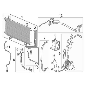 Honda OE - Air Conditioner & Heater - Condenser, Compressor & Lines (2.0L)