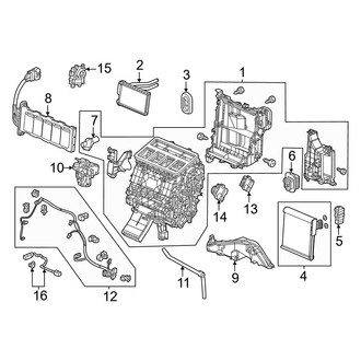 Honda OE - Air Conditioner & Heater - Evaporator & Heater Components