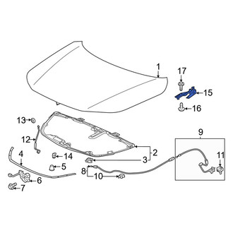Honda OE - Front Left Hood Hinge