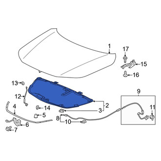 Honda OE - Front Hood Insulation Pad