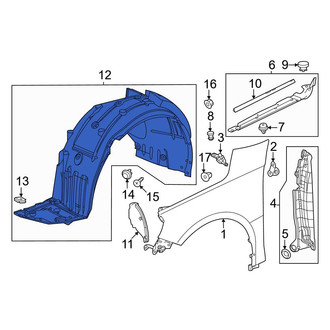 Honda OE - Front Right Fender Splash Shield