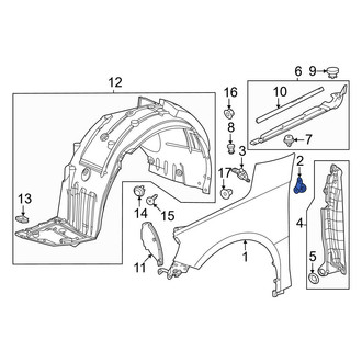 Honda OE - Right Fender Bracket