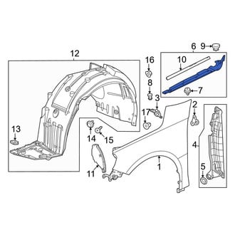 Honda OE - Front Left Fender Filler Panel