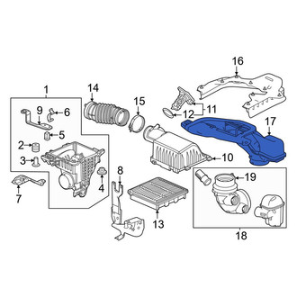 Honda OE - Front Upper Engine Air Intake Hose