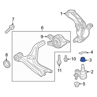 Honda OE - Upper Suspension Ball Joint Nut & Washer