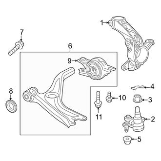 Honda OE - Front Suspension - Suspension Components (EX / Hybrid EX-L / Hybrid Sport / Hybrid Sport-L / Hybrid Touring / LX)