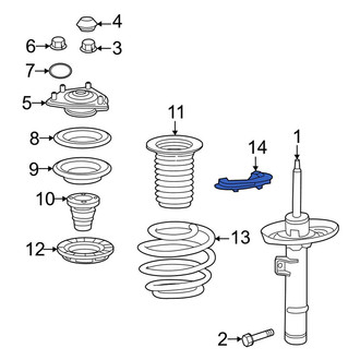 Honda OE - Front Right Lower Coil Spring Insulator