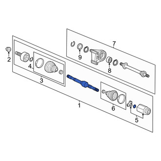 Honda OE - Front Left CV Axle Assembly