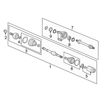 Honda OE - Front Suspension - Drive Axles (EX / LX)