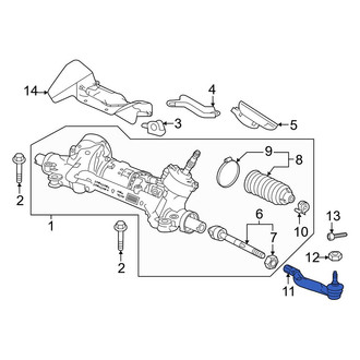 Honda OE - Right Outer Steering Tie Rod End