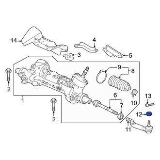 Honda OE - Outer Steering Tie Rod Nut