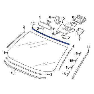 Honda OE - Front Upper Windshield Molding