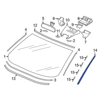 Honda OE - Front Left Windshield Molding