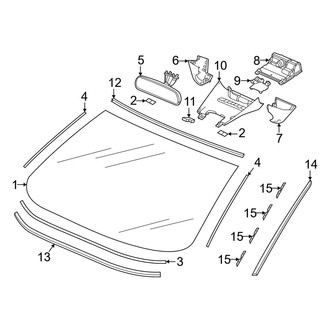 Honda OE - Windshield - Glass (EX / Hybrid EX-L / Hybrid Sport / Hybrid Sport-L / LX)