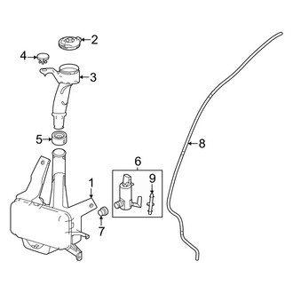 Honda OE - Windshield - Washer Components (Hybrid EX-L / Hybrid Sport / Hybrid Sport-L / Hybrid Touring / LX / SE)