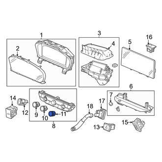 Honda OE - Right HVAC Heater Control Knob