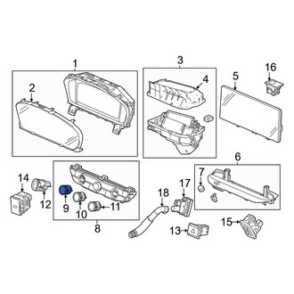 Honda OE - Left HVAC Heater Control Knob